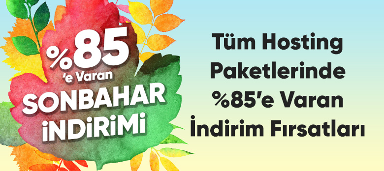 %85'e Varan Sonbahar İndirimi Başladı!