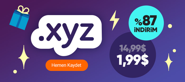 1,99$'a .XYZ domain kaydedin!